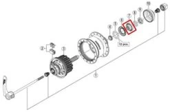 Shimano Konus VR DH-3D72 / DH-T665 Links Y-2YW98020 -Fahrradzubehör 2YW9802b