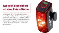 Sigma Infinity Mit Akku Für USB-Ladegerät -Fahrradzubehör Sigma Batterieruecklicht Rueckleuchte Infinity USB Akku 15200 4016224152001d