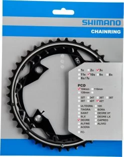 Shimano Deore Ab 2014 4-Arm 10-fach 42 Zähne AE-Type Alu Schwarz Y-10098020