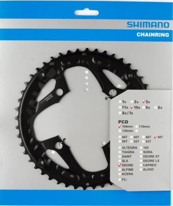Shimano Deore Ab 2014 4-Arm 10-fach 48 Zähne AL-Type Alu Schwarz Für Kettenschutzring Y-10098040 3 Shimano Deore Ab 2014 4-Arm 10-fach 48 Zähne AL-Type Alu Schwarz Für Kettenschutzring Y-10098040