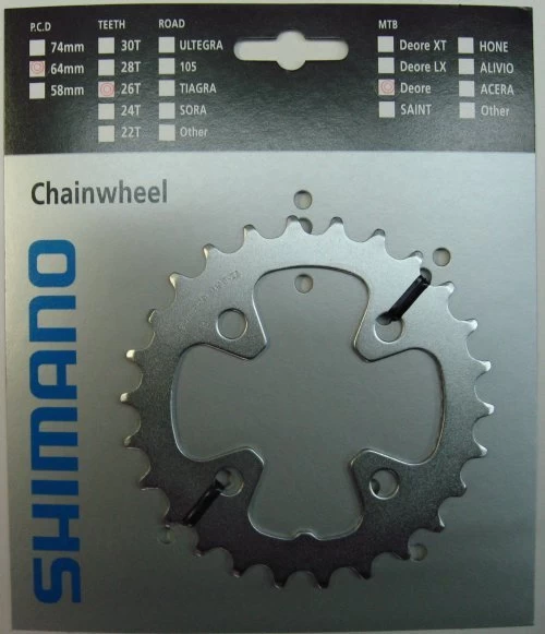 Shimano Deore 2005 4-Arm 26 Zähne T-Type IG Titan Y-1DS26300 Ausverkauft - Ersatz: Y-1LD26000 3 Shimano Deore 2005 4-Arm 26 Zähne T-Type IG Titan Y-1DS26300 Ausverkauft - Ersatz: Y-1LD26000