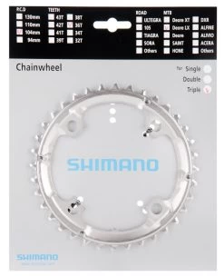 Shimano XT Ab 2004 / LX Ab 2005 4-Arm 9-fach 36 Zähne U-Type IG Alu Silber Y-1FV98010 Ausverkauft !