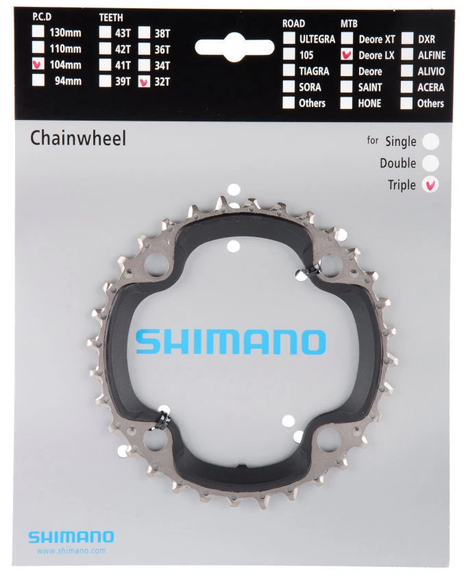 Shimano SLX Ab 2009 4-Arm 9-fach 32 Zähne AA-Type Stahl / Verbundwerkstoff Schwarz Y-1KF98040 3 Shimano SLX Ab 2009 4-Arm 9-fach 32 Zähne AA-Type Stahl / Verbundwerkstoff Schwarz Y-1KF98040