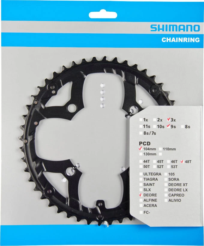 Shimano Deore Ab 2010 48 Zähne U-Type Für Schutzring Schwarz Y-1LD98160 3 Shimano Deore Ab 2010 48 Zähne U-Type Für Schutzring Schwarz Y-1LD98160