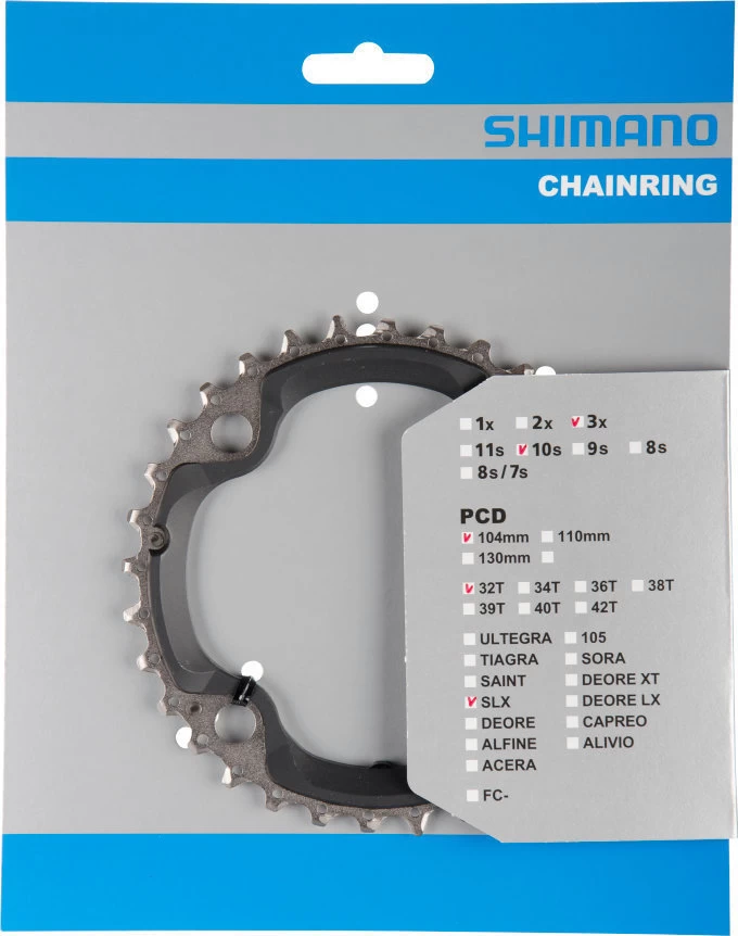 Shimano SLX Ab 2013 4-Arm 10-fach 32 Zähne AE-Type Stahl / Verbundwerkstoff Schwarz Y-1N998050 3 Shimano SLX Ab 2013 4-Arm 10-fach 32 Zähne AE-Type Stahl / Verbundwerkstoff Schwarz Y-1N998050